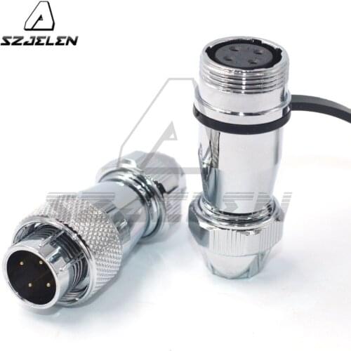 WF16 4pin Circular Waterproof connectors IP67, Power Industrial cable connector 4pin socket and plug