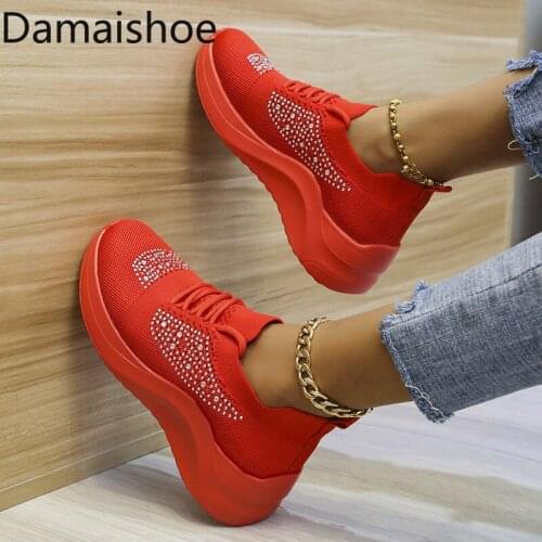 Womens Shoes Large Size New Breathable Sneakers Mesh Rhinestone Flying Woven Casuals Running Shoes 2021 Womens Single Shoes