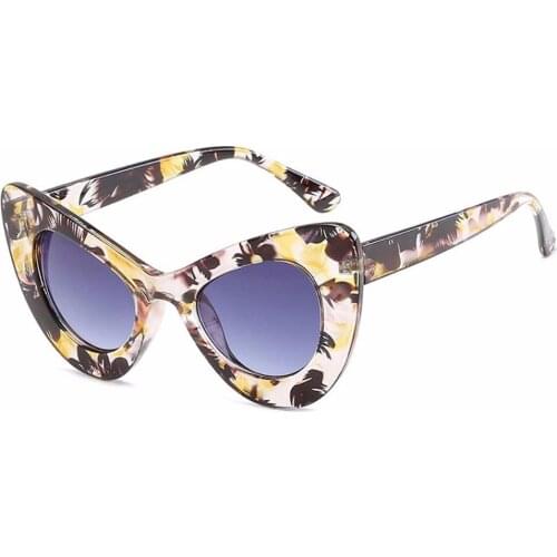 Laura Fairy Fashion Cateye Sunglasses Women Eyebrow Design UV400 Sun Shade Glasses lunette de soleil femme 2017