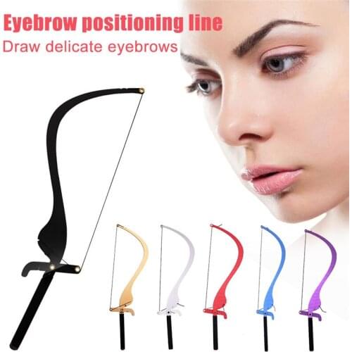 1pc New Microblading Line Marker Ruler with 10pcs Thread Lines Eyebrow Design Measuring Ruler Set Permanent Makeup Supplies