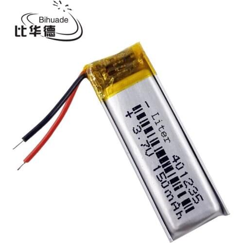 10pcs [SD] 3.7V,150mAH,[401235] Polymer lithium ion / Li-ion battery for TOY,POWER BANK,GPS,mp3,mp4,cell phone,speaker