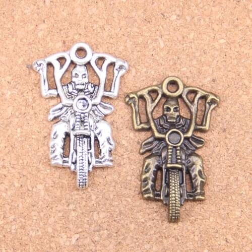 15pcs Charms death knight motorcycle 44x28mm Antique Pendants,Vintage Tibetan Silver Jewelry,DIY for bracelet necklace
