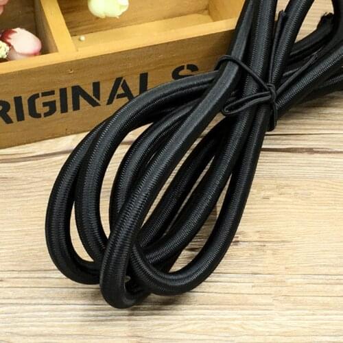 2 meters* Strong Elastic Bungee Rope Black White Shock Cord Stretch String For Repair, Outdoors 7mm Elastic SJD04
