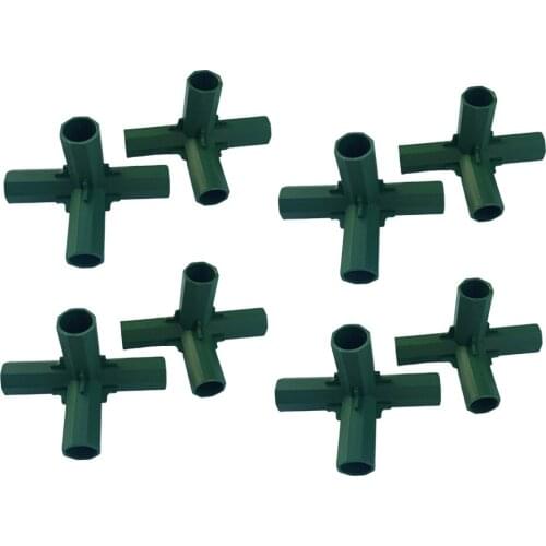 4pcs 4L Green Plastic Greenhouse Joints for Flower Stands, Furniture , Shelves