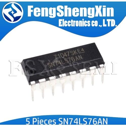 5Pcs SN74LS76N DIP16 74LS76 DIP HD74LS76AP DIP-16 HD74LS76P SN74LS76AN LOW POWER SCHOTTKY IC
