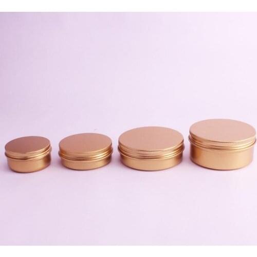 50ML/60ML/100ML/150ML Aluminum Cosmetic Cream Container Rose Gold Metal Tin Ointment Refillable Lipstick Jar Aluminum