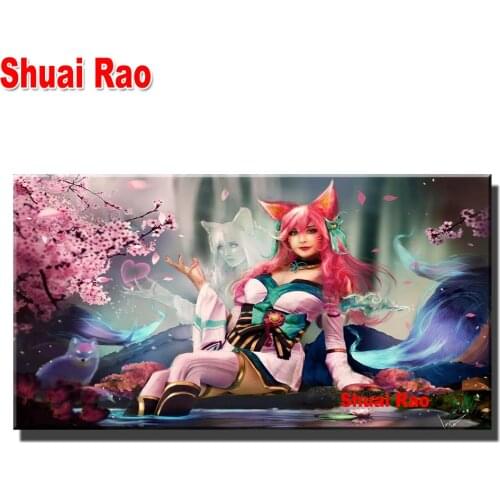 Cat Princess diamond painting cross stitch Full Square/Round diamond embroidery Sexy Girl 3d Puzzle mosaic wall picture Artwork