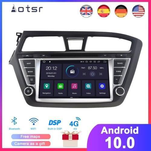 Android 10.0 DSP Car GPS Navigation DVD Player For Hyundai i20 2014-2017 Auto Stereo Radio Multimedia Player Head Unit Recorder