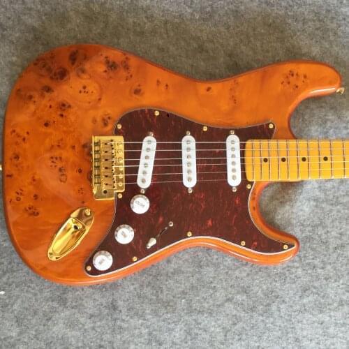 Free delivery electric guitar / tree scar light brown gold accessories high quality Guitar / China Electric Guitar