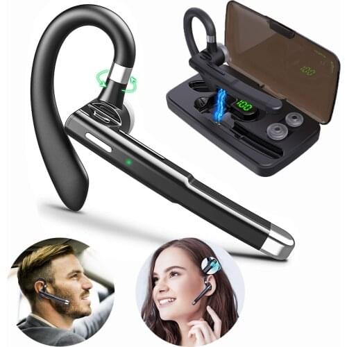 Business Wireless Bluetooth Headset Ear Hook Hands-free Car Driving Headphones Left Right Universal Earphone for xiaomi iphone