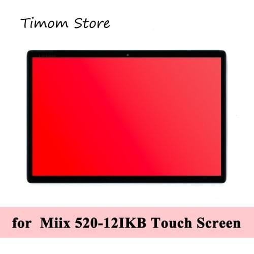 For Miix 520-12 20M3 20M4 Tablet Lenovo Miix 520-12IKB 81CG 2 In 1 12.2 Notebook LCD Display Touch ASSEMBLIES 5D10P92363 + Frame
