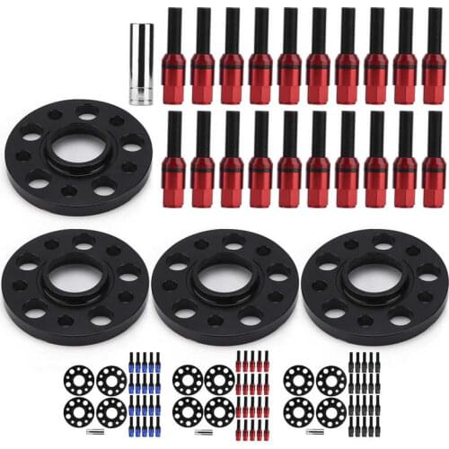 Staggered Wheel Spacers Kit Hub Centric Wheel Spacers Flange Kit 0.6in+0.8in with Bolts Replacement for 1 2 3 Series X1 X2 X3
