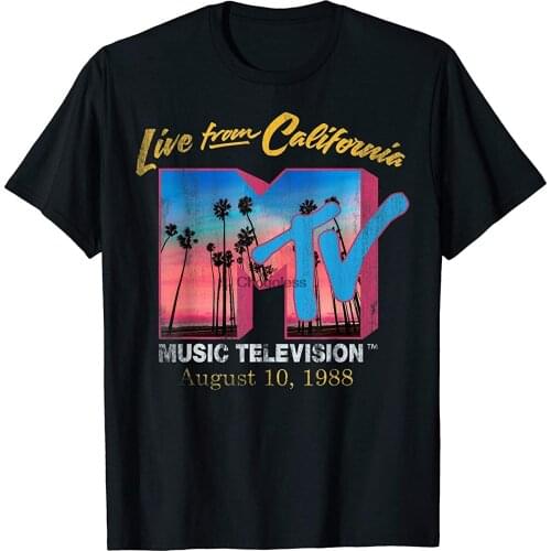 MTV Live From California Logo August 1988 Graphic T-Shirt(1)