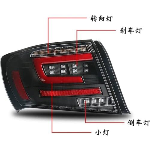 Taillight assembly for 2008-2014 Subaru Impreza Sedan ​LED Tail Light Turning Signal Brake Light Reverse Light Car accessories