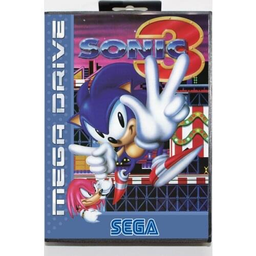 Sonic 3 16 bit SEGA MD Game Card With Retail Box For Sega Mega Drive For Genesis