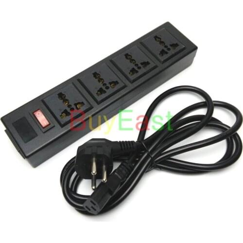 ISRAELI Plug 4 Ways Multi Outlet Extension Power Strip Convert AU/US/EU/UK....World Plug With LED Main Switch AC100~250V Max 16A