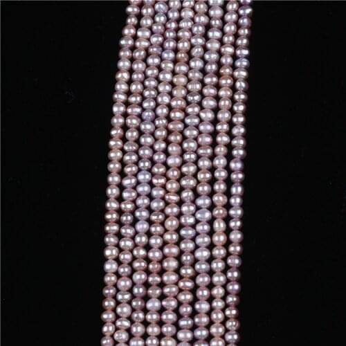 5-6mm A grade purple potato pearl strands for sale