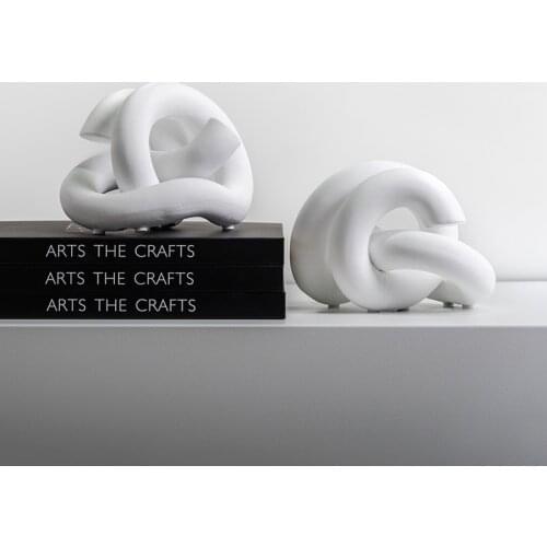 Ceramic Knot Shaped Ornaments Nordic Minimalist Living Room Home Tv Cabinet Model Room Art Decorations Procelain Accessories