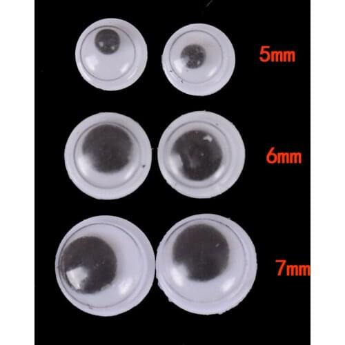Creative gift 5mm/6mm/7mm Not Self-adhesive Dolls Eye For Stuffed Toys Dolls Googly Black Eyes For Doll Accessories 100 PCS