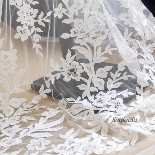 Clothing lace accessories Wedding veil dress DIY embroidery fabric Clothing wedding fabric