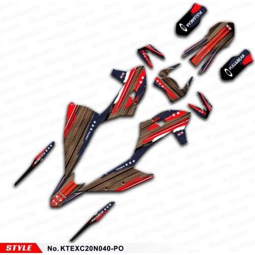 Aftermarket Dirt Bike Sticker for EXC EXC-F XC-W XCF-W 150 300 500 SX SXF XC-F 125 250 350 450 19 to 22, Style No.KTEXC20N040-PO