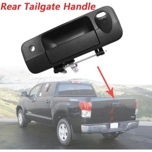 New Style Outer Rear Tailgate Handle W/Rear Camera Hole For Toyota Tundra 2007-2013 Tundra Texture Black 69090-0C051