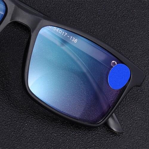 Men Women Bifocal Reading Glasses Anti Blue Light Presbyopic Glasses Far Near Magnifying TR90 Titanium Full Frame Black