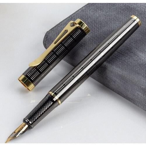 1Pcs Luxury Office Fountain Pen Metal 0.5mm Iridium Nib Ink Pens Business Signing pen School Office Supplies