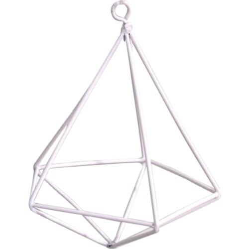 Pot Base Colours Of The Rainbow Multi-sided Tracery Creative Potted Stander Iron Home Decoration Bright Simple Hang A Prism