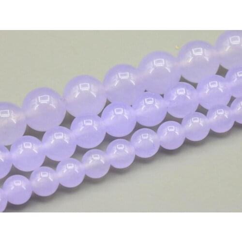 Purple chalcedony round loose beads 6/8/10mm dimension optional 15" DIY stone hot sale handmade accessories jewelry making