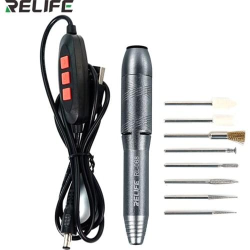 RELIFE Mini Electric Polish Pen RL-068 Motherboard IC repair tool Phone cutting polishing tool Rust removal drilling tool