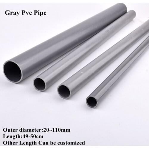 1~3pcs Gray O.D 20~110mm PVC Pipe Aquarium Fish Tank Water Tube Agriculture Garden Watering Fittings Planting Frame 49~50cm Long