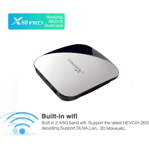 X88 PRO Android 9.0 TV box Smart Rockchip RK3318 Quad Core TV Box 3UHD 4K 2.4G/5G WiFi HD IR Remote Control box Android