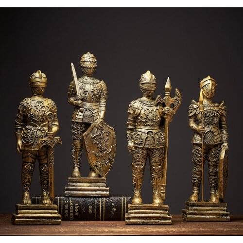 Vintage Metal Model Abstract Sculpture Home Decoration Industrial Decor Accessories Solider Buddha Statue Office Desk Decortive