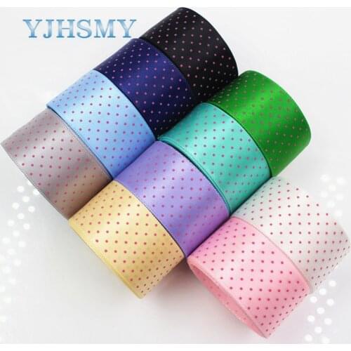 YJHSMY F-17622-100,10 yards,25 mm Polka Dots Ribbons Wedding Accessories Headdress Accessories DIY Handmade material