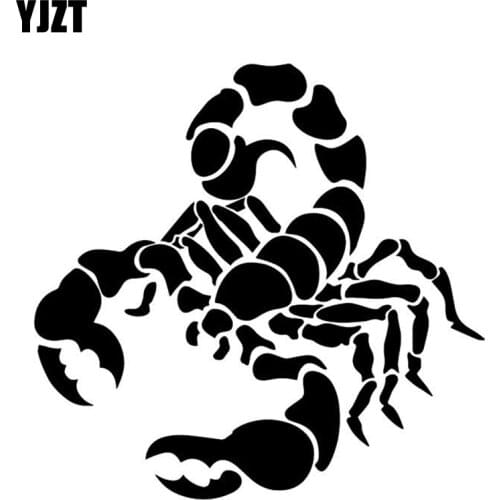 YJZT 15.8CM*15.2CM Scorpion Terror Decor Pattern Car Sticker Car Door Vinyl Decal Black/Silver C4-2941