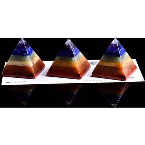 1PC Natural Crystal Mineral Jewelry Colorful Pyramid Magic Restoration Home Home Study Decoration Couple Decoration DIY Gift
