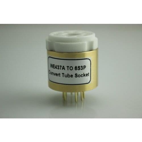 1PC WE437A TO 6S3P 6S3PE Tube Big 9Pins TO 9Pins DIY Audio Vacuum Tube Adapter Socket Converter Free Shipping