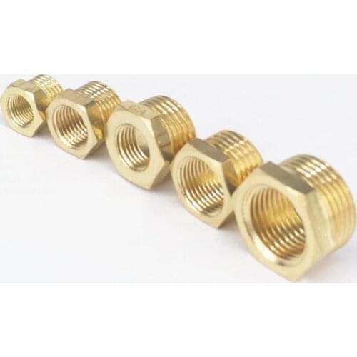 2) M5 M6 Female Metric-Metric Metric-BSP Female-Male Brass Reducer Adapter Fitting Gas Water Fuel Pressure Gauge
