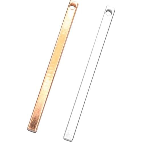 20Pcs 30/40mm Coppers White K/Rose Gold Cuboid Pendant Jewelry Findings Charm Pendant Connector For DIY Jewelry Making