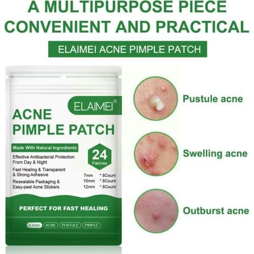 24 Patches/bag New Invisible Acne Removal Pimple Patch Concealer Treatment Treatment Scar Acne Care Face Stickers Pimple Sp L9Z2