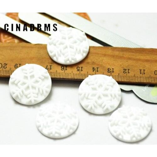 27mm Resin Flatback Pure White X'mas Snowflake Scrapbooking,Christams Cabochons embellishments