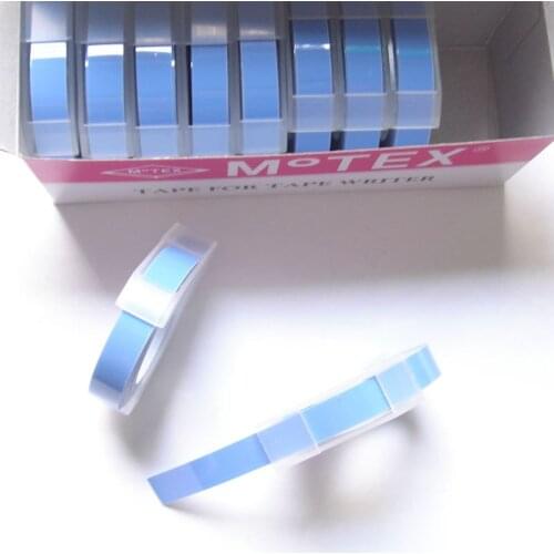 5PCS light blue color PVC hard Tape self adhesive 9mm DIY handmade accessories, label tape vinyl scrapbooking embossing sticker