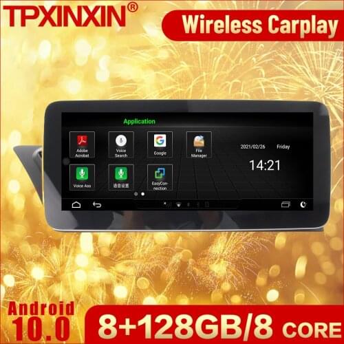 8+128G 2 Din Android Multimedia Receiver For Audi A4 2009 2010 2011 2012 2013 2014 2015 2016 GPS IPS Radio Video Audio Head Unit