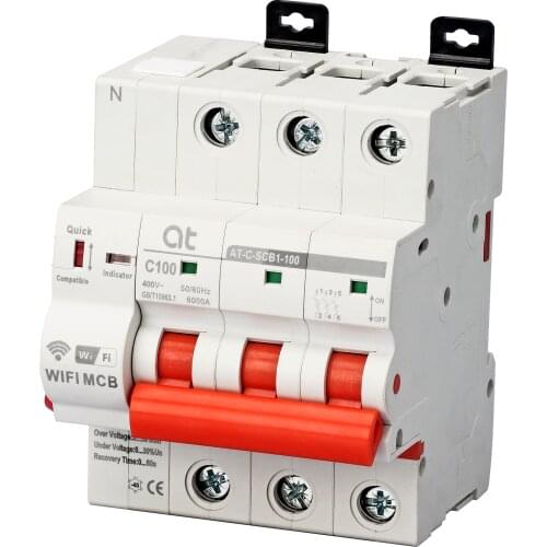 3P 35mm din rail Tuya WIFI Circuit Breaker TUYA APP Timer Remote Control Wireless Intelligent Automatic Smart Switch