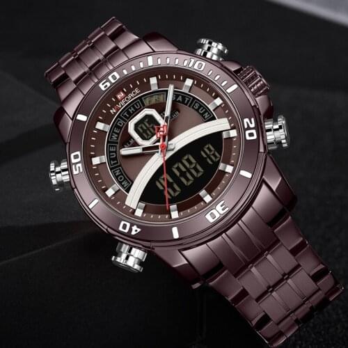 NAVIFORCE Top Luxury Fashion Watches Mens Quartz Date Display Sport Alarm Watch Chronograph Waterproof Watches Relogio Masculin