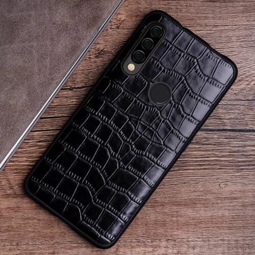 Leather Phone Case For Huawei P30 P40 P20 lite nova 5t For Honor 20 pro 9 10 10i lite 8x 9x Case Cowhide Crocodile Belly Cover