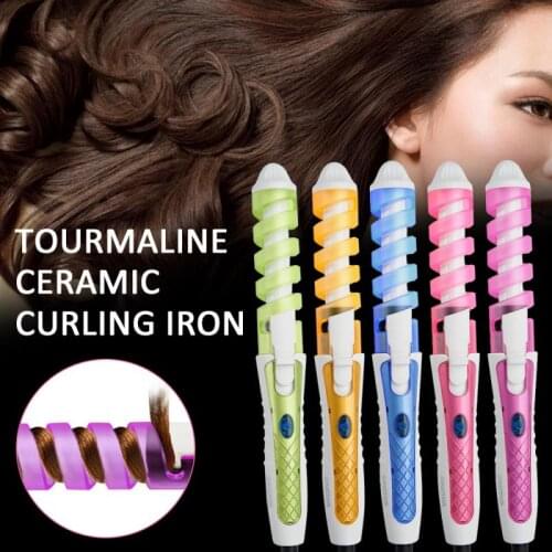 1PC Automatic A Hair Stick Spiral Ceramic Dry And Wet O Hair Curler Durable And Safe Anti-scald Electric Curling V Hair Curler