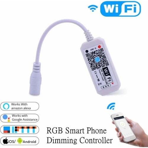 Smart WiFi Controller LED Strip RGB Color Changing Wireless Remote Control Music Voice Control Works With Alexa Google Assistant