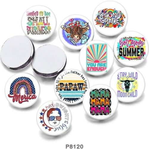 Words 12mm/18mm/20mm/25mm/30mm Round Glass Cabochon Flat Back Making Findings P8120